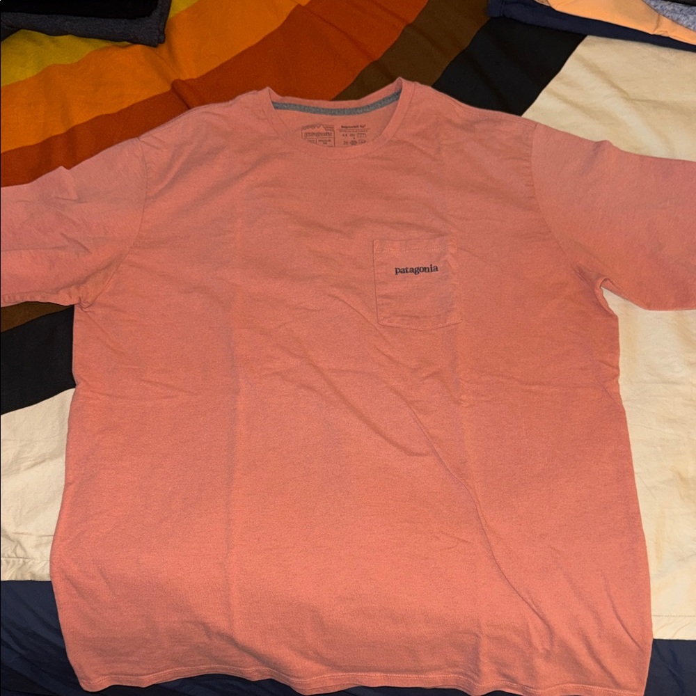 Patagonia Men's Coral-Orange Short Sleeve Tee